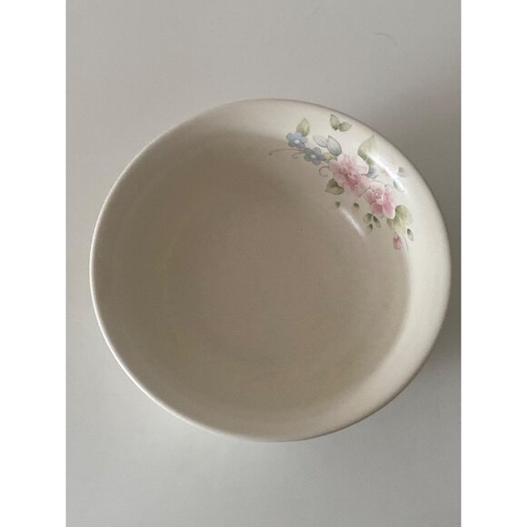 PFALTZGRAFF Tea Rose Floral Serving Bowl Ivory Beige Ceramic Stoneware VTG - Picture 3 of 6